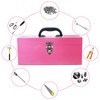 16" Portable Metal Toolbox Large Tool Box 18-Gauge Fishing Tackle