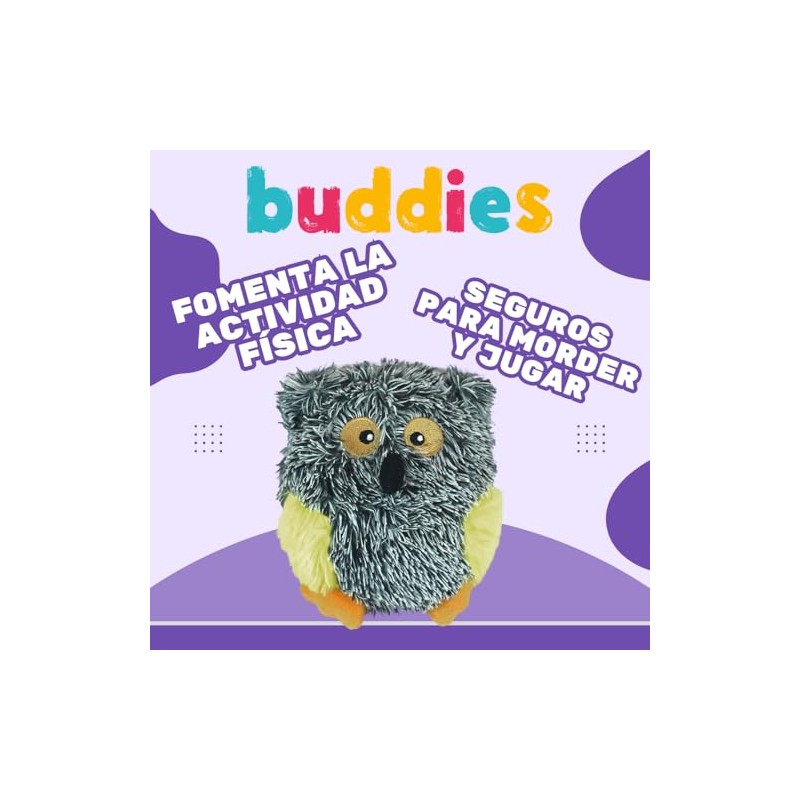 Fancy Pets Juguete para Perros de Peluche Buho Barrigón Buddies
