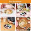 Tranrantic Pack of 6 snack plates with compartments, stackable snack