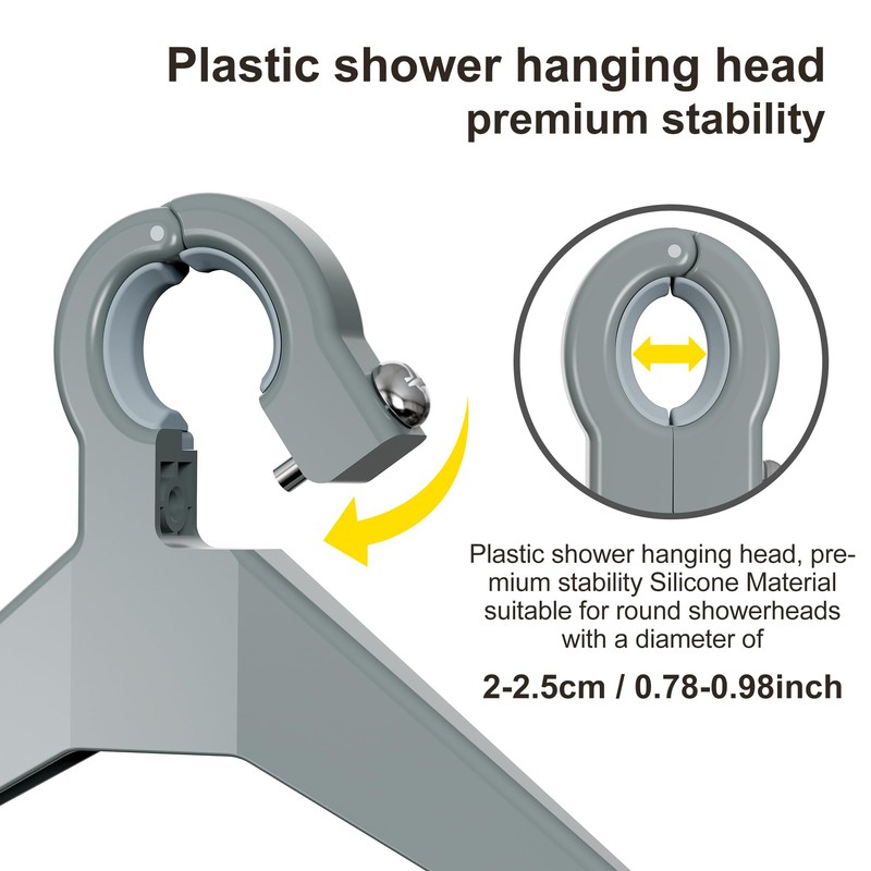 Orimade 4 Tier Adjustable Anti-slip Shower Caddy over Shower Head,Rustproof