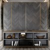 Matte Gold Peel and Stick Wall & Molding Trim, Flexible