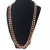 Pure Copper Cuban Chain Link Necklace 24" Unisex Bold Statement