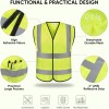 TICONN 2PK/4PK Reflective Safety Vest, High Visibility Vest Large, Yellow