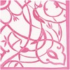Caspari Algarve Paper Linen Dinner Napkins in Fuchsia - 12