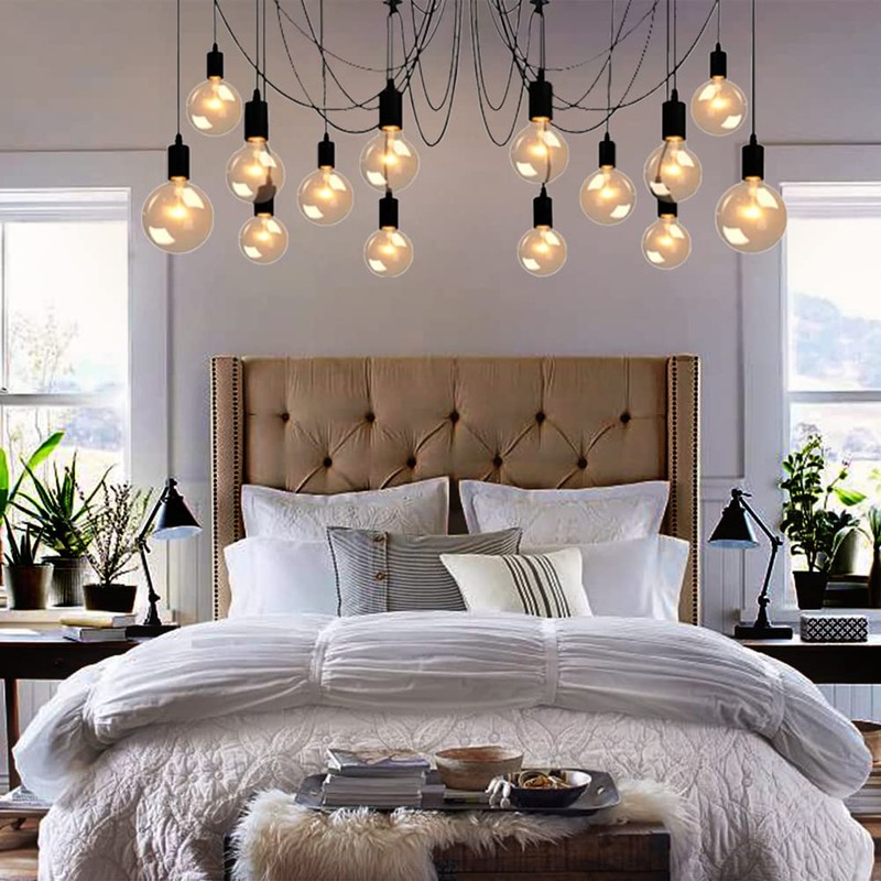 Fuloon DW68 Vintage Edison Multiple Ajustable DIY Ceiling Spider Lamp