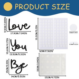 AWAVM Love You Bye Above Door Sign,Love Letters for Home Decoration, Perfect for Adding a Warm, Personal Touch to Any Space Elegant,Wall Decor Sticker for Hallway, Home Entryway, or Doorway