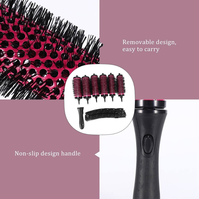Clickinline 6pcs/set 3 Sizes Detachable Handle Hair Roller Brush with