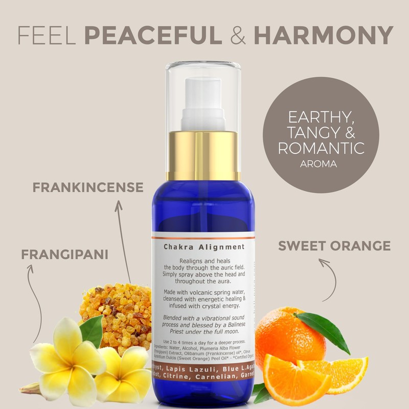 BALIPURA - 7 Chakra Aura Crystal Mist Spray with Frankincense,