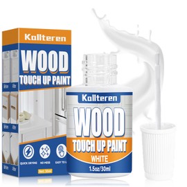 Wood Touch Up Paint, 1.5 fl Oz White Pen for Furniture, Fast Drying Wood Paint, Quickly Repairs Any Scratches Chips Blemishes on Cabinets, Doors, Tables, and Dressers, for Both Interior and Exterior Use