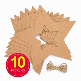 Baker Ross Star Craft Wreaths Perfect For Xmas Boys And Girls' Arts, Crafts And Decorating For Kids (Pack of 10)