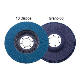 Disco Lija Laminado Pulido Grano 60 Tipo 29 4 1/2 X 7/8 Rueda Abrasiva Desbaste Remocion Esmeril | 10 Unidades