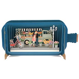 Alljoy Design Message in A Bottle Couple Floral Pop Up Any Occasion Greeting Card by Alljoy MIB132 MIB132