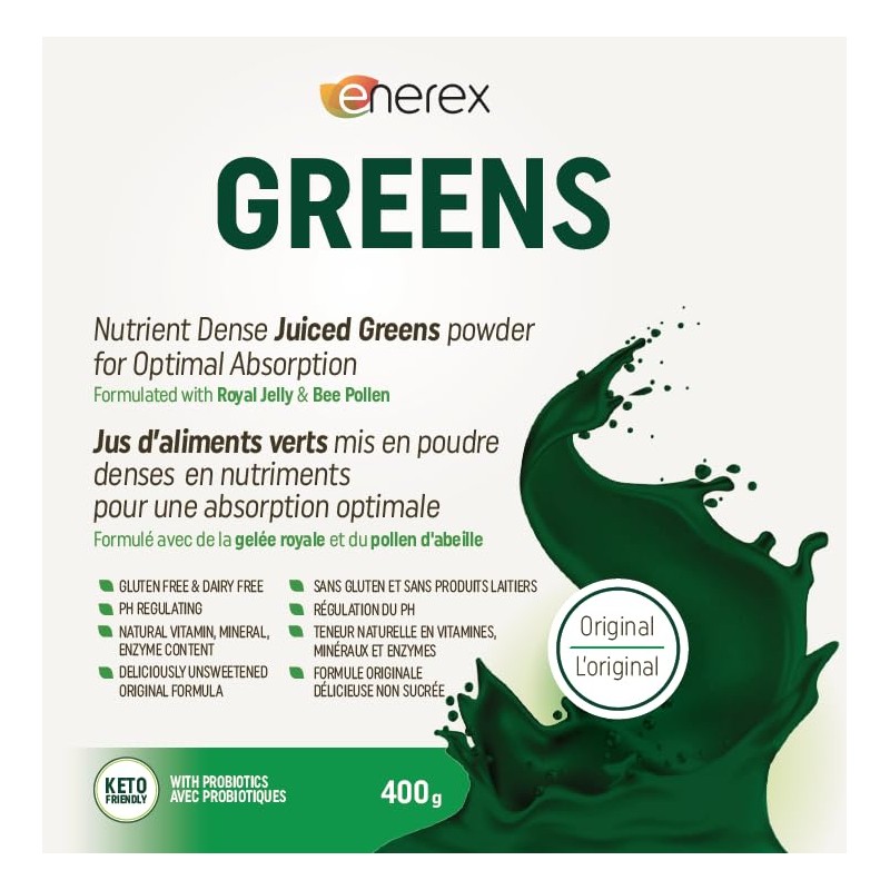ENEREX ENEREX - Greens Original - Certified Organic Juice Powders,