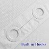 CYPL No Hooks Required Waffle Weave Shower Curtain with Snap