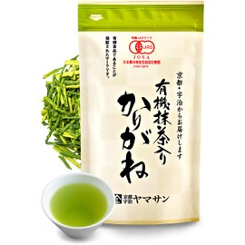 chaganju Organic Green Tea, Kukicha Twig tea with Matcha Green Tea Powder, Japanese Tea -KARIGANE- 100g Bag【YAMASAN】