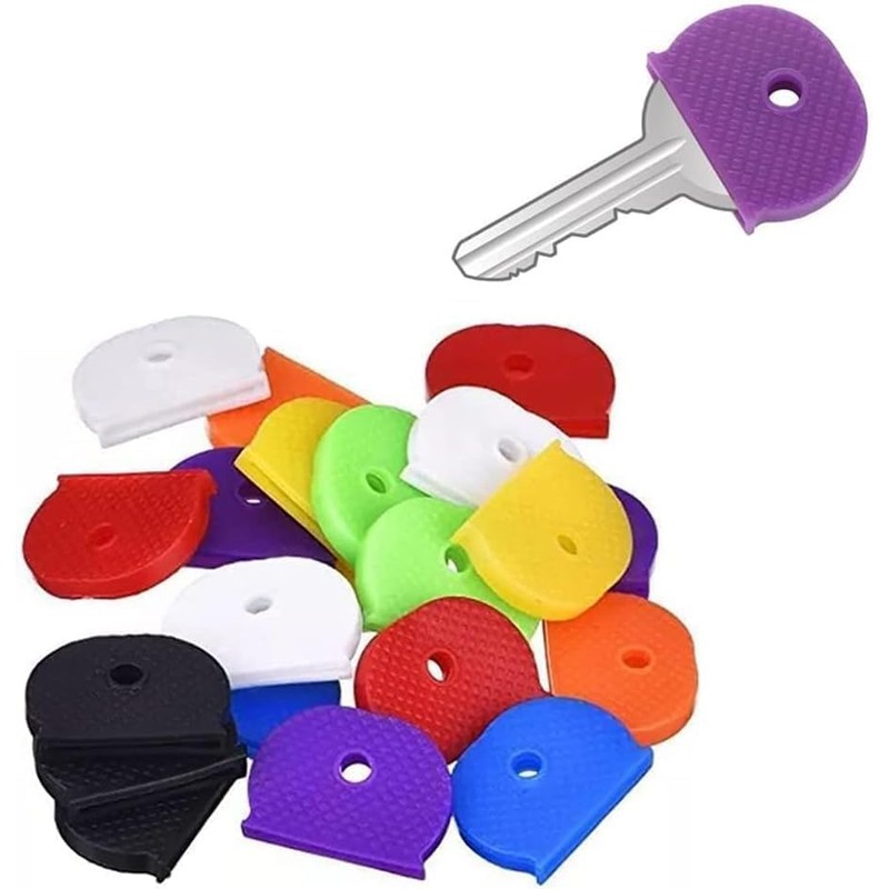 32Pcs Rubber Keycaps Silicone Key Identifier Caps Coloured Key Covers,Half