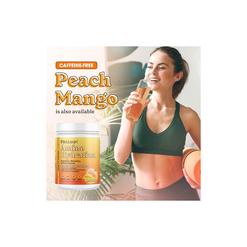 Fit Lean Amino Hydration Plus Energy Polvo Pre Entrenamiento Endulzado