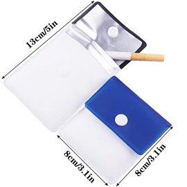 Portable Pocket Ashtray Pouch 4 Pieces Reusable Fireproof PVC Odour-Proof Ashtray Environmentally Friendly Outdoor Travel Ashtray
