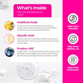 Truly Fair Face Brightening Kit–AHA Gel Lotion 1.7 fl oz & Vitamin C Serum 1 fl oz–Skincare Kit-Anti-Wrinkle Serum-Collagen Booster-Paraben-free - for Women