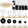 EuTengHao 160 Pieces Resin Sewing Buttons Round Black & White