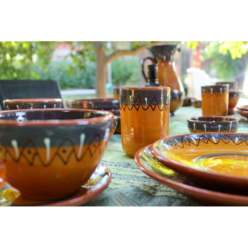 Cactus Canyon Ceramics Spanish Terracotta 5-Piece Small Salsa Bowl Set