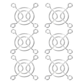 PATIKIL 40mm Fan Finger Grill, 6 Pack Metal Grill Protector Guard Fan Protective Cover for 40mm Exhaust Fans Equipment Computer DIY