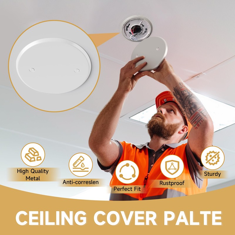 Gadgetzan Ceiling Cover Plate,5 Inch Round Electrical Box Cover Plate