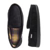 Muk Luks Men's Corduroy Moccasin with Flannel Lining, Black, Medium