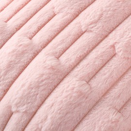 ZWJD Set of 2 Pink Cushion Covers, 40 x 40 cm, Faux Fur, Plush Cushion Covers, Soft Cushion Cover, Fluffy Decorative Cushion, Modern Cushion Decoration for Living Room, Sofa, Bedroom, Car Decor, Sofa