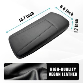 BestEvMod for 2023 2024 2025 Prius 5th Gen Center Console Armrest Cover Extra Soft Microfiber Leather Waterproof Protector Seat Armrest Cover Compatible with Toyoto Prius Accessories (Black)