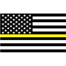 First Responders Flag Sticker Decal Workplace Nurse Bandage Red Black Made in Texas 3.5" x 6" (Dispatcher)