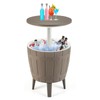 CHEFJOY 10 Gallon Cooler Table, Cool Bar Table with Height