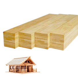 DTmasao 1 x 12 Inch 10 PCS Square Dowel Rods Wood Sticks Wooden Dowel Rods Unfinished Bamboo Sticks - for Crafts,Home Decor, Model Making and DIYers