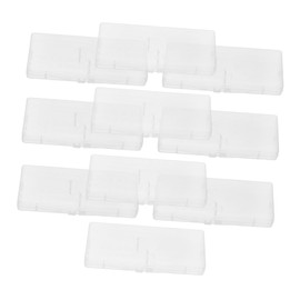 SAFIGLE 10pcs Portable Interdental Brush Storage Box with Lid Small Rectangular Plastic Case for Travel and Home Use Dustproof and Transparent for Easy Access and Identification