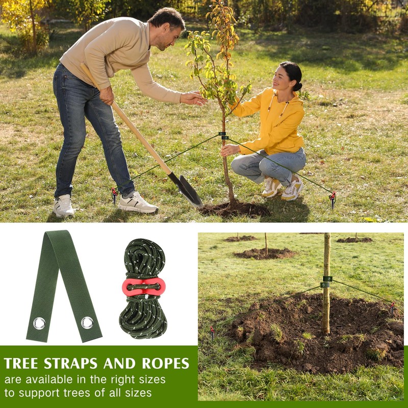 Sintuff 9 Set Heavy Duty Tree Stake Kit 15.75 Inches/