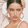 4mm Thick Gold Chunky Earrings Steling Silver Post Hoops Earrings
