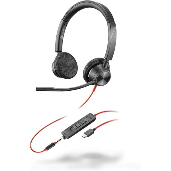 Poly Headset Blackwire C3325-M Stereo USB-C/A & 3.5mm Teams