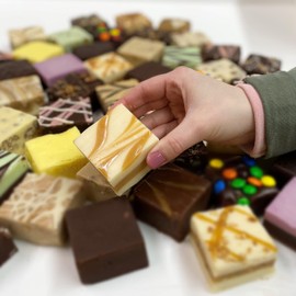 Valley Fudge, Caramel Vanilla Swirl, Fresh Artisan Fudge, Real Butter, Gourmet Candy, Half Pound Package