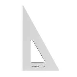 ALVIN Transparent Academic Triangle 30/60 Degree 10" Model S1390-10 Multipurpose Tool for Drafting Design and Architecture Great for Machining and Woodworking - 10 Inch
