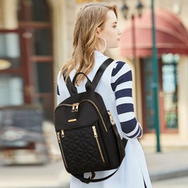 Balakaka Women's Ducksack 24 x 11 x 33 cm, Waterproof Backpack Anti-Theft with Adjustable Shoulder Strap, Large Capacity City Backpack Casual with Handle for Everyday Travel School, black