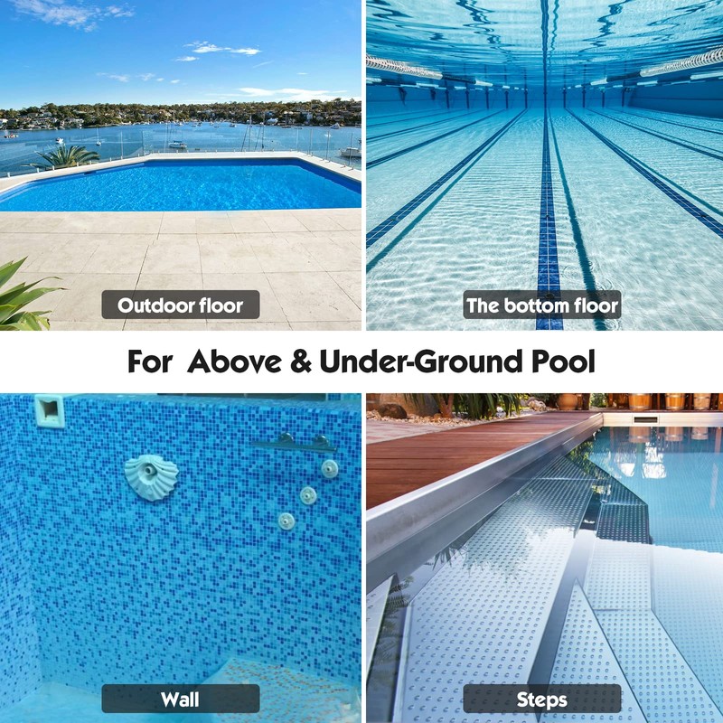 Swimming Pool Brush with Pole 6FT,18" Swimming Pool Brush Head