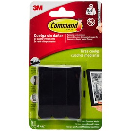 Command 17201BLK Pack of 4 Strips for Medium-Sized Pictures, Black