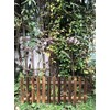 Black Bamboo Picket Garden Fence