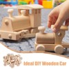 DICOSMETIC 40Pcs Wood Craft Wheels 1.38 Inch Small Wooden Wheels