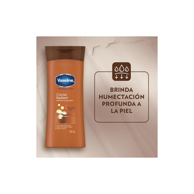 VASELINE Crema Corporal, Piel Con Aspecto Saludable y Radiante, 100