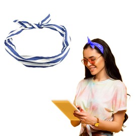 Lizzy Wired Hair Headband | Retro Rockabilly Adjustable Plain & Printed Wire Headbands Hair Accessory Head Wrap Vintage Various Colour & Designs