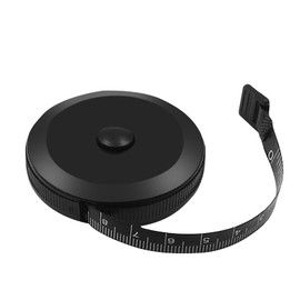 Tape Measure for Sewing, Retractable Tape Measure, Soft Double-Sided Measuring Tape, for Measuring Clothing, Chest Circumference and Waist Circumference, 0-150 cm, Black