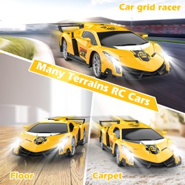 Mieryd Ferngesteuertes Auto, Kinder Spiele ab 3 4 5 6 7 8+ Jahre Draußen Drinnen 1:18 RC Auto mit Fernbedienung Weihnachten Geburtstags Geschenke Jungen Mädchen Spielzeug Rennauto mit LED-Licht