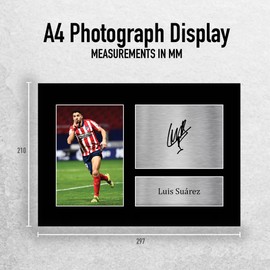 HWC Trading A4 Luis Suarez Atletico Madrid Gifts Printed Signed Autograph Picture for Football Fans and Supporters