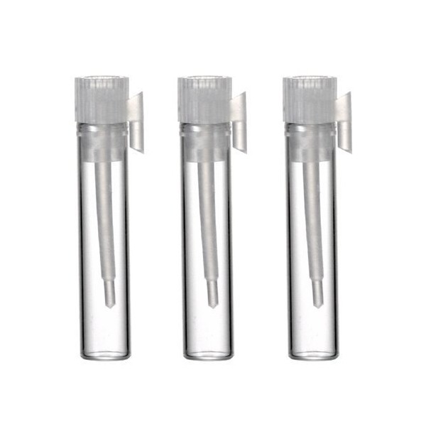 Grand Parfums 1ml Glass Perfume Sample Vials for Essential Oil Bottles (Vials/Caps) (100 Vials)